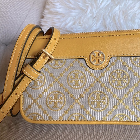 NEW Tory Burch T Monogram Jacquard Double-Zip Mini Bag - Picture 7 of 9